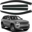 Window Rain Guards Fit for 2014-2023 Jeep Cherokee, Outside Mount Vent Window Visors, Smoke Tinted Vent Shade Shield, 2015 2016 2017 2018 2019 2020 2021 2022, 4pcs