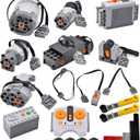 32Pcs Power Function Kit Set Motor Battery Infrared-Remote-Control Receiver Train Adjustable Speed Motor Parts, Motor Power Change Parts Compatible with mainbrands Technic-Parts
