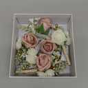 Ling's moment 2pcs Wedding Shoulder Corsage Artificial Flowers, Girl/Mother Homecoming/Prom Corsages Wristlet Décor, etc. Dusty Rose White