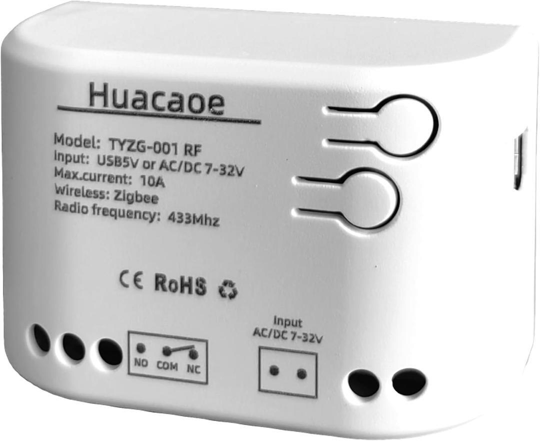 Smart Relay Module,Zigbee WiFi Wireless Garage Door Opener,1CH DC 7-32V/USB 5V Remote Control,Dry Contact Momentry Switch,Compatible with Alexa and Google Home