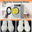 2Pcs Reusable Shoe Cleaning Bag, Yellow Mesh, Polyester, Laundry Bags, Zipper Closure, XX-Large, Modern, Hangable, Scratch Resistant, 2 Count