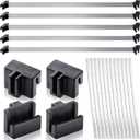 Epakh 36 Pcs Metal File Cabinet Rails Set Include 12 Cabinet Divider Rails 24 Hanging File Rail Clips for Hanging Folder Frame Bars Office Storage, Drawer Thickness Less Than 1/8 Inch(Aluminum)