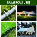 8 Inch Galvanized Steel Landscape Stakes - 50 Pack Heavy Duty U-Shaped Garden Stakes | Rust-Resistant Ground Anchors for Tent Windproof, Landscape Fabric, Lawn Camping, Outdoor DIY Projects