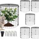 Garden Plant Protectors from Animals,Metal Plant Cage Chicken Wire Cloche with Ground Stakes and Nylon Tie,Garden Plant Protectors for Flower Vegetable to Keep Animals Out-11.8"x 12.6" (6)