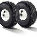 2 Pack 105-3471 Front Wheel & Tire Assembly 4.10x3.50-4 for Toro TimeCutter & Exmark Quest Zero-Turn Mowers, 3/4" Bearing ID, 4-1/4" Centered Hub, Pneumatic Tire with Grease Zerk, Replaces 105-3471