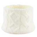 JANGANNSA Winter Kids Scarf Warm Children Neck Warmer Reversible Boys Girls Knitted Scarves (White)