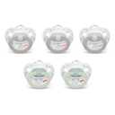 NUK Comfy Orthodontic Pacifiers for 0-6 Months BPA-Free, 5-Pack, Soft & Durable Design for Baby Comfort