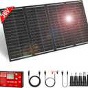 DOKIO 300W 36V Portable Foldable Solar Panel Kit, Compact 19x37in Design 15.21lb with Standalone Controller and USB, Monocrystalline Charger for 22V Batteries, Power Stations, RV Camping Emergency Use