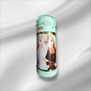 THERMOS FUNTAINER Water Bottle with Straw - 12 Ounce - Kids Stainless Steel Vacuum Insulated Water Bottle with Lid, Frozen 2