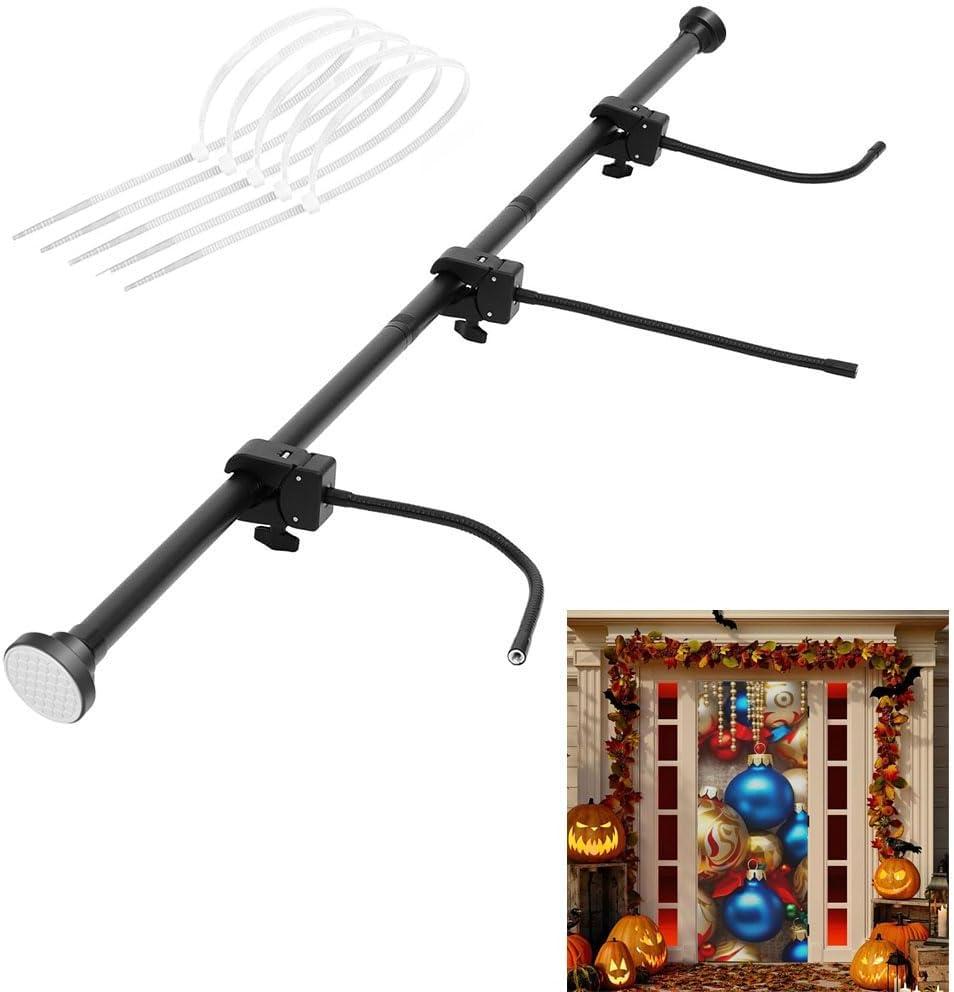 Adjustable Heavy-Duty Garland Hanger for Door Frame, No Screws No Drilling Glue-Free Damage Free, Christmas Holiday Decoration Holder for Wreaths Lights Garland, Fits 32"- 63" Front Doors