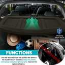 Powerty Cargo Cover for 2018-2023 Hyundai Kona Trunk Cover Trunk Shielding Shade for Kona Accessories Cargo Luggage Cover No Gap (Can Withstand Load)
