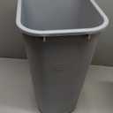 Rubbermaid Commercial Products Deskside Wastebasket/Trash Can, 10.25-Gallon/41-Quart, Gray, Plastic, Garbage Can for Home/Office, Fits Under Desk/Sink/Cabinet