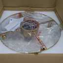 20" Gold Crystal Ceiling Fan with Light, Modern Caged Chandelier Fan with Lights and Remote, 6 Speeds Reversible Quiet DC Motor Fandelier for Dining Room Living Room, 4 x E12 Bulbs