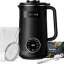 KIDISLE 32oz Automatic Soy Machine for Homemade Almond, Oat, Coconut, Soy, Plant Based Milks and Non Dairy Beverages with Delay Start/Keep Warm/Self-Cleaning/Boil Water, Black