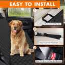 NECKORY Backseat Cover for Dogs, Waterproof and Non-Slip Pet Bench Seat Covers, Car Seat Protector for Back Seat, Universal Size Rear Car Seat Cover Fits Cars, Trucks and SUVs, L-Black