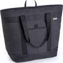 Jumbo Insulated Cooler Bag (Black) with HD Thermal Insulation - Premium, Collapsible Soft Cooler Makes a Perfect Insulated Grocery Bag, Food Delivery Bag, Travel Bag, Beach or Picnic Bags, X-Large