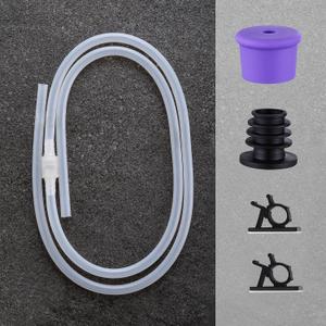 GAGALIFE Sink Soap Dispenser Extension Tube Kit, 47" Food-Grade Silicon Tube with Upgraded Check Value for Under Sink Soap Dispenser, No More Top Refill