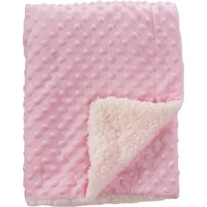 CREVENT Cozy Soft and Warm Sherpa Baby Blanket for Infant Toddler's Crib Cot Stroller Gift for Baby Girls All Season Use(30"X40" Pink Dot)