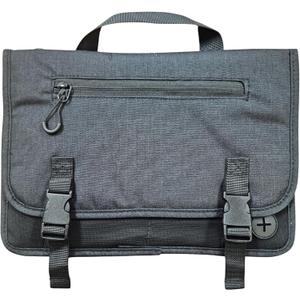 Upgraded Portable Airplane Seat Back Pocket Organizer and Storage | Shoulder Strap and Buckle Closure | Avoid Unsanitary Public Pockets | Fits Roller Bag Handle, Tablets, Headphones, Etc (Black)