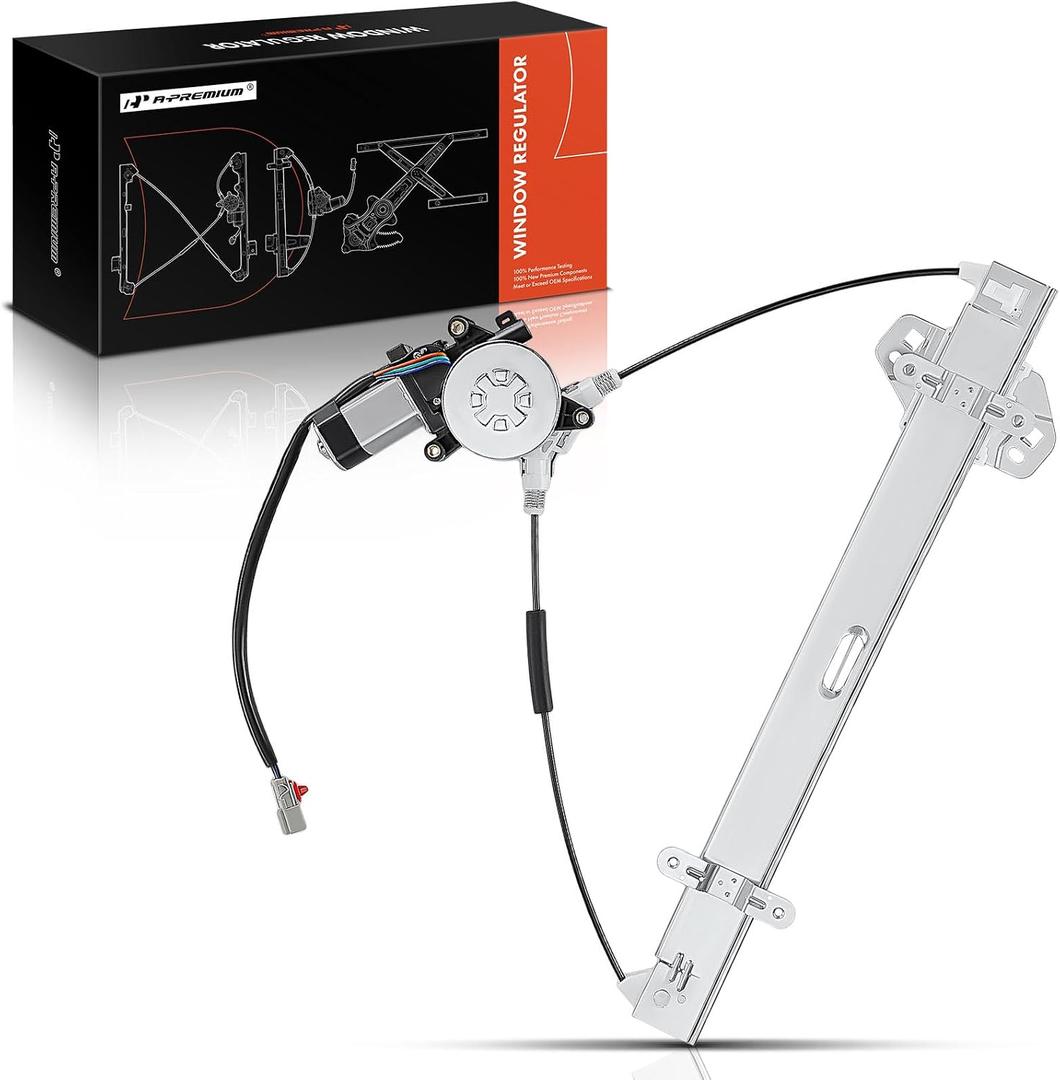 A-Premium Power Window Regulator with Motor Compatible with Honda Civic 2001-2005 (Sedan, US Built Only) Front Left Driver Side