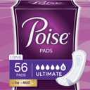 Poise Fresh Protection Ultimate Female Incontinent Pad Long Length 15.9" L 51442, Ultimate, 56 Ct