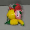 6PCS Jumbo Squishies Slow Rising Strawberry Peach Banana Lemon Watermelon Pineapple Charms Fruit Squishies Cream Scented Stress Relief Kawaii Toys for Kids and Adults
