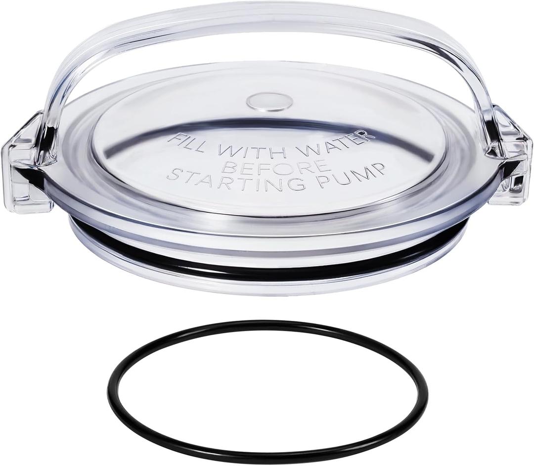 Pool Pump Lid and O-Ring Replacement Compatible with Hayward Power-Flo SPX1500D2A, Clear Pump Strainer Cover for Above Ground Pool Pump