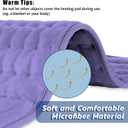 33"X17" Electric Heating pad with 6 Heat Settings, Auto Shut Off, Dry Electric Heating for Back Neck Knee Arms Legs Shoulder Heat Pads for Christmas Birthday Father's Day Mother's Day (Light Purple)
