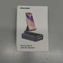 Cell Phone Stand with Wireless Bluetooth Speaker and Anti-Slip Base HD Surround Sound Perfect for Home and Outdoors with Bluetooth Speaker for Desk Compatible with iPhone/ipad/Samsung Galaxy (Black)