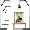 BETAZOOER 360° Adjustable Reptile Lamp Stand | Heavy Duty Metal Heat Lamp Holder (1254in) for Bearded Dragons, Snake Tanks | 180° Foldable & AntiSlip Base