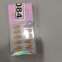 BTArtbox Press On Nails Almond - Medium Soft Gel Chrome Nails, Glue On Nails with Nail Glue, Reusable Stick On Nails in 15 Sizes - 30 Soft Gel Fake Nails Kit, Nuts Glazed