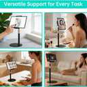 HOLD UP Tablet Stand Phone Holder 4.6"-10.5" Flexible 360 Degree Rotating Desktop Tablet Compatible with iPad iPhone Nintendo Switch Samsung Kindle eBook Reader (Tablet Floor Stand)