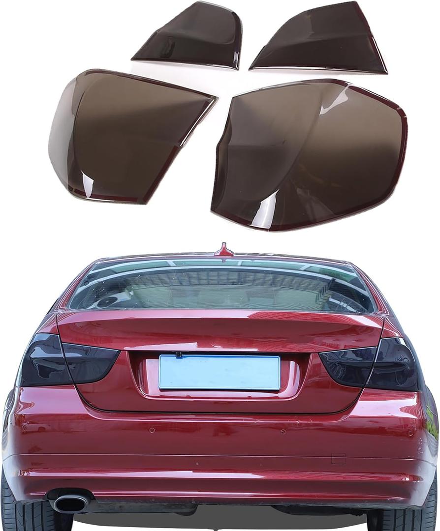 Sekhyna Car Tail Light Lamp Cover for BMW,Rear Tail Light Shell Trim Cover,Rear Lamp Shade Brake Indicator Light Accessories (BMW 3 Series M3 E46 E90 2009-2012 Model, 4PCS
