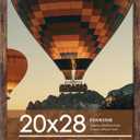 20x28 Picture Frame, Classic Brown 20 x 28 Poster Frame for Horizontal or Vertical Wall Mounting, 1 Pack