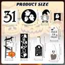 Jetec Halloween Tiered Tray Decorations Wooden Ghost Halloween Coffee Bar Decor Fall Tray Decor Set Farmhouse Rustic Boo Wooden Signs for Home Table Houseroom,12 Pcs