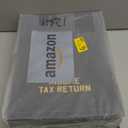 Kisston 50 Pcs Tax Return Folders Bulk 2 Pocket Gold Foil Stamped Income Tax Folders with Labels Business File Office Blank Organizer (Black)