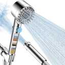 FEELSO Filtered Shower Head with Handheld, High Pressure 4 Spray Showerhead with Filters & Upgraded Anti-clog Nozzles for Hard Water -Remove Chlorine, Reduce Dry Itchy Skin -ON/OFF Switch (Chrome)
