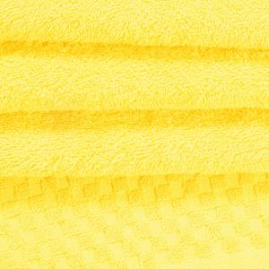 Ultra Soft 3 Pack Cotton Towel Set, Contains a Bath Towels 28x55 inch, a Hand Towels 16x24 inch & a Wash Coths 12x12 inch, Ideal Everyday use, Compact & Lightweight - Yellow