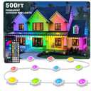 LITSOUL 500FT Permanent Outdoor Lights for House Waterproof, Smart RGB Eave LED Lighting with 16 Million Colors, IP67 Outdoor Strip Lights for Christmas Halloween Holiday Daily Decorations(500FT)