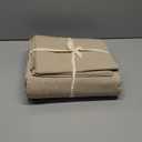 TIPTOE BEAR Duvet Cover Set, 100% Washed Cotton 3 Piece Set with Zipper Closure, Ultra Soft Breathable Chic Bedding, 1 Duvet Cover and 2 Pillow Shams, Beige King Size 104"x 90"(No Comforter)