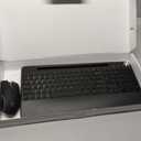 Attoe 2.4G Wireless Keyboard and Mouse Combo, Rechargeable Ergonomic Wireless Computer Keyboard with 7 Colored Backlits, Phone Holder, Volume Knob for Mac Windows Laptop PC