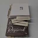 Reserved Table Signs for Wedding Events - 6 Pcs Wood Table Reserved Signs for Wedding, Church Pew for Reception Ceremony Decorations, Reserve Sign for Tables