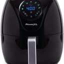 PowerXL Air Fryer 7 QT Maxx Classic, Extra Hot Air Fry, Cook, Crisp, Broil, Roast, Bake, High Gloss Finish, Nonstick, Black, 7 Quart