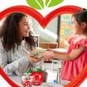 Mimorou 48 Pack Back to School Teacher Gifts Bulk Clear Red Plastic Apple Containers Apple Shaped Candy Jar Boxes Filling Container Teacher Appreciation Gifts for First Day of School Party Favor