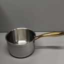 Hammered Stainless Steel Pots and Pans Set 10-Piece, Non-Toxic, Dishwasher Safe, Kitchen Cookware with Triple-Layer Clad Design for Even Heat & Durability