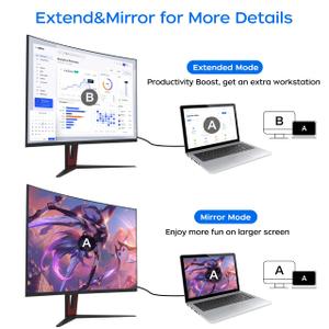 4K Displayport to HDMI Cable 6 Feet 1-Pack, Display Port (DP) to HDMI Adapter Male to Male Cord Converter for PC to HDTV, Monitor, Projector