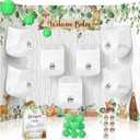 Ctosree 31 Pieces Woodland Animal Baby Shower Diaper Game 1 Diaper Baby Shower Game Board 7 Diapers 10 Plastic Balls 1 Organza Bag for Bridal Games Boy Girl