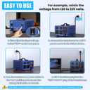 6000 watt Voltage Conversion Transformer Heavy-Duty Step-up/Step-Down AC 110V/120V/220V/240V Power Conversion, with resettable Circuit Breaker Protection, with US Power Cord, LCD Display