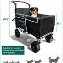Snagle Paw Extra Large Dog Stroller,Wagon Cart for Medium Large Dogs up to 200lbs | All Terrain Foldable Pet Stroller with Ramp & Tailgate (Extra Space), Adjustable Handle & One-Step Brake