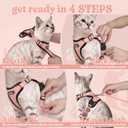 rabbitgoo Cat Harness and Leash for Walking, Escape Proof Soft Adjustable Vest Harnesses for Cats, Easy Control Breathable Reflective Strips Jacket, Light Salmon Pink, XS
